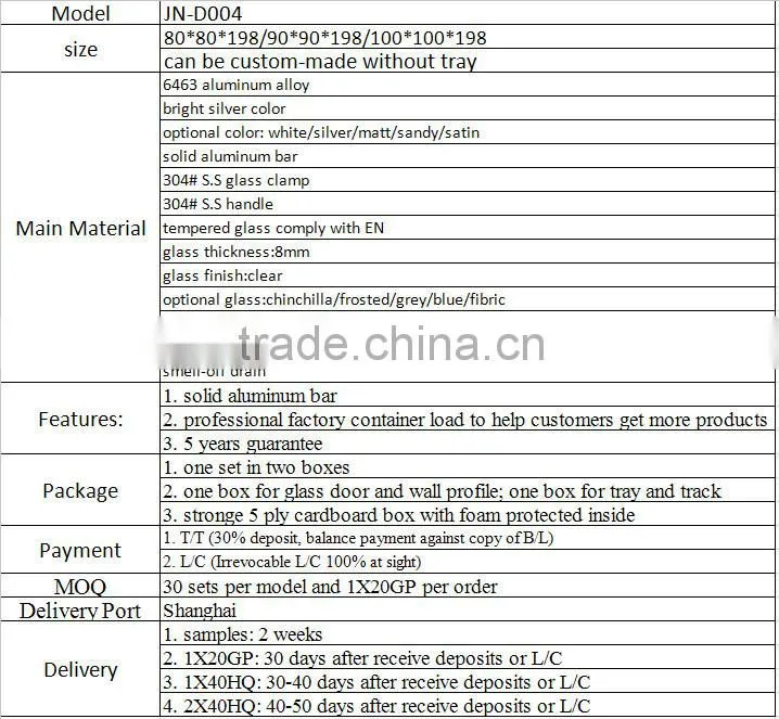 Wholesale High Quality frosted shower screens