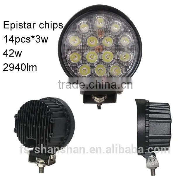 High Power 42W LED Work Light For Tractors and Vehicles
