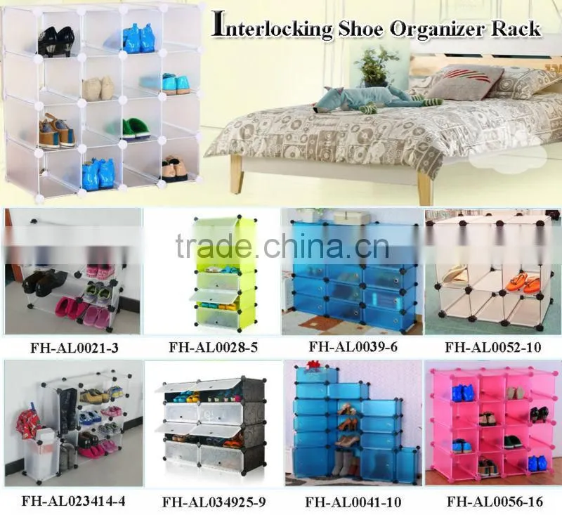 shoe cabinet hot sale storage shelf ,Interlocking 16 pairs Cube shoe cabinet room storage in many colors