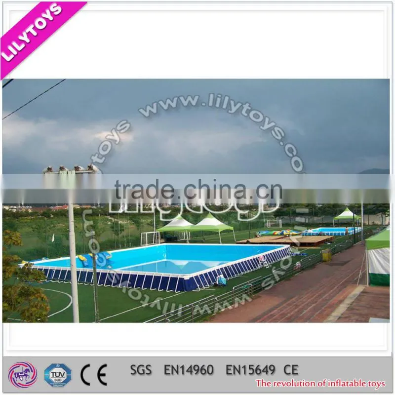 2015 new water park on land with Inflatable floating games,inflatable commercial water park toys