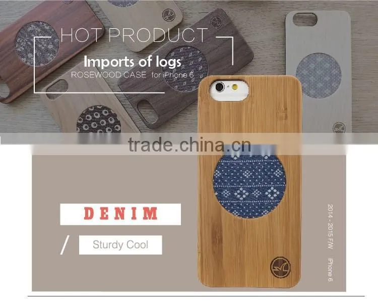 3D Knight Unique Design Case for Iphone 6 6S, Import Logs Wooden Bamboo with Jeans for Ultra Slim iPhone Case