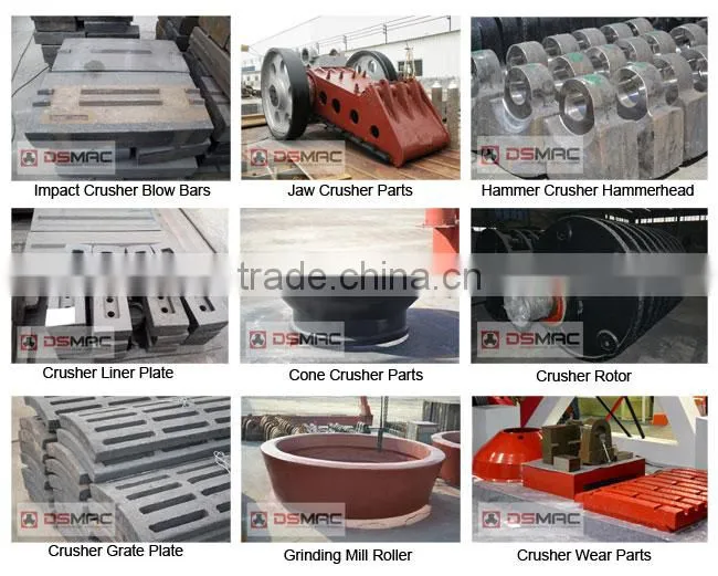 Terex spare parts- cone crusher concave, cone crusher spare parts with longer serve life (from OEM manufacture)