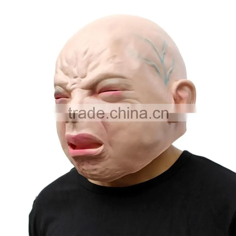 carnival party Educational Accessory sad Rubber Latex Realistic crying baby mask