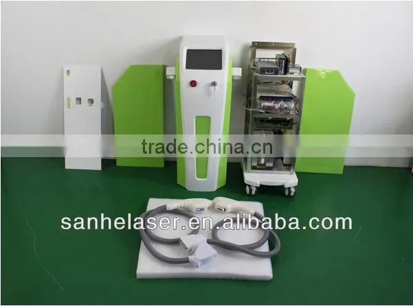 Promotion! Multifunctional 2 handles permanent hair removal SHR+SR and HR machine / e-light SHRlaser