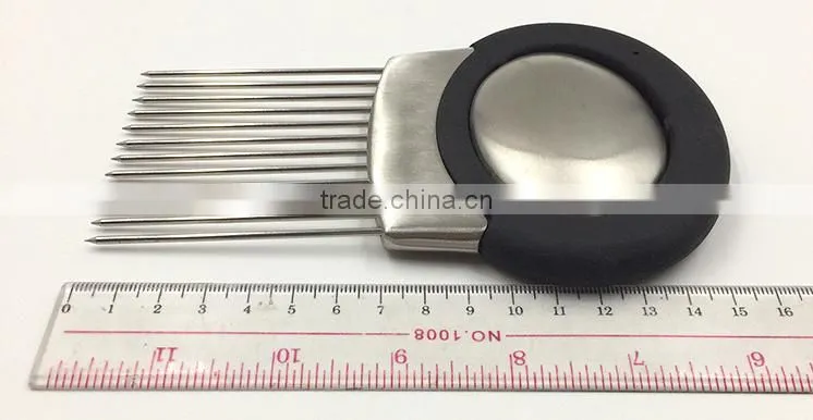 Stainless Steel Onion Holder with Odor Remover/wash Bowl, Onion Slicer