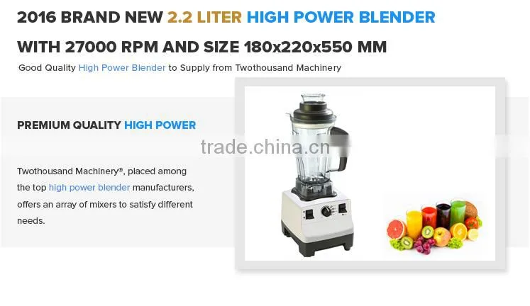 Stock Available!!2016 CE 2 Liter Manual Panel for High Power Best Blender Juicing