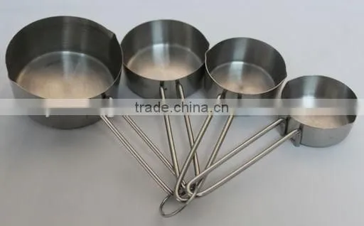 4 pcs set 60ml80ml125ml250ml stainless steel measuring cup