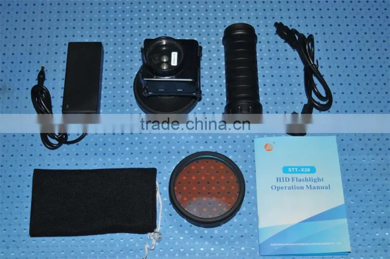 WIth CE Super hight quality 28W 6000K Xenon HID Flashlight with waterproof 50m