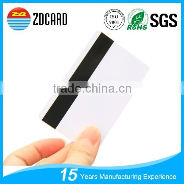 Plastic White Blank Hico Mag Strip Card