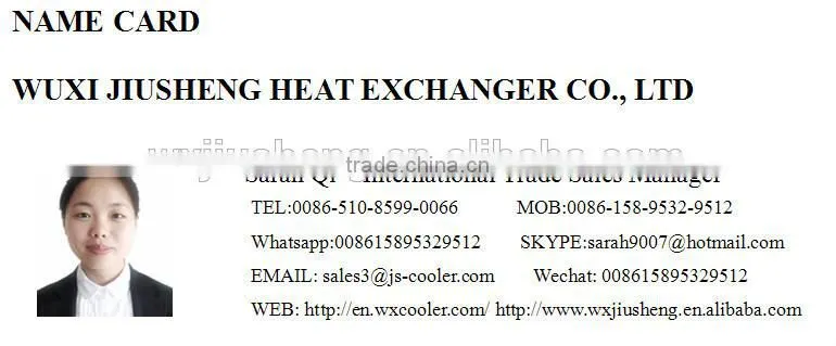 China manufacturer of brazed air cooled plate bar aluminum turbo intercooler