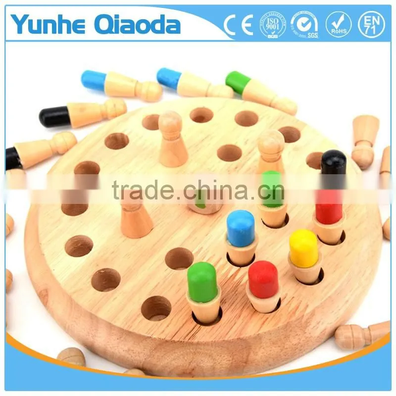 OEM custom kids intelligence wooden education toy play chess game