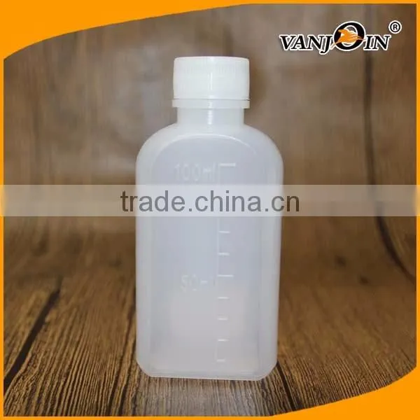 100ml LDPE White Plastic Bottle Medicine Bottle Syrup Bottle with Screw Cap