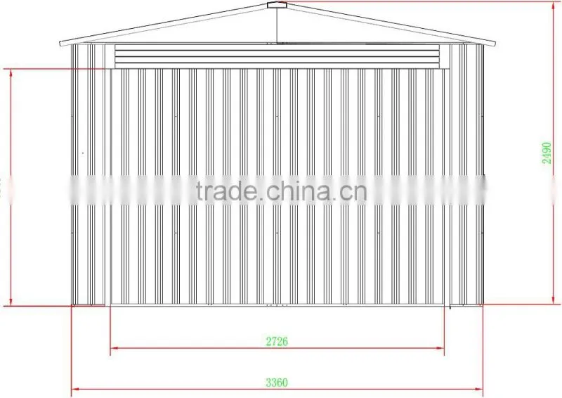 Easy assembly cheap diy metal shed