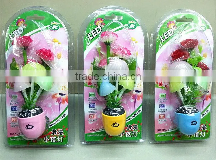 Energy Saving Light Control Sensor Lamp Color Mushroom LED Night Light