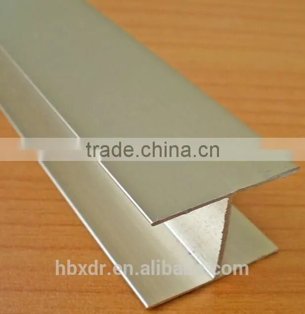 customized 6000 series natural anodized H shape U channel aluminum profile