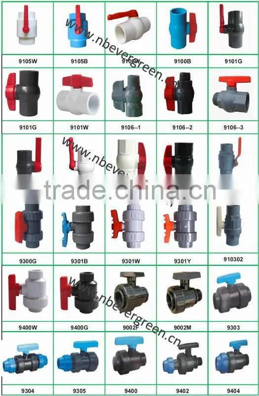 2 inch farm irrigation plastic true single union ball valve