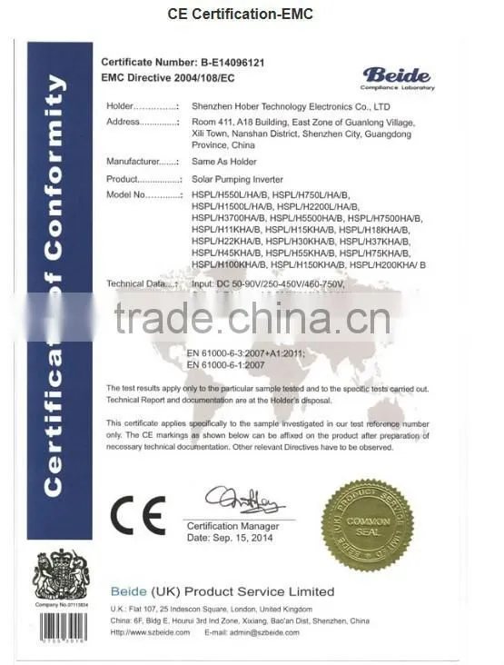 1 phase or 3 phase 220/240v automatic 0.75kw hybrid solar pumping inverter dry run protection by sensor/software