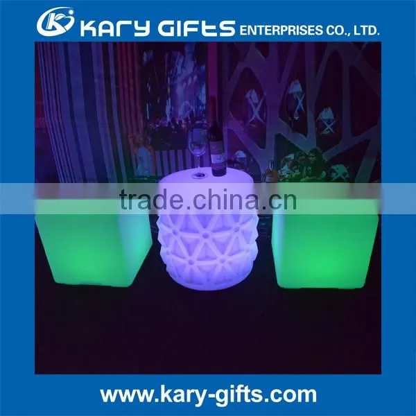 led stool Plastic cube led stool funny bar stools for event concert party