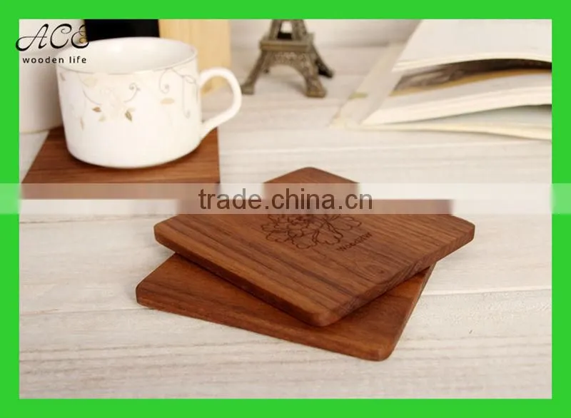 Custom wooden coasters Laser engraved coasters High quality wood placemat