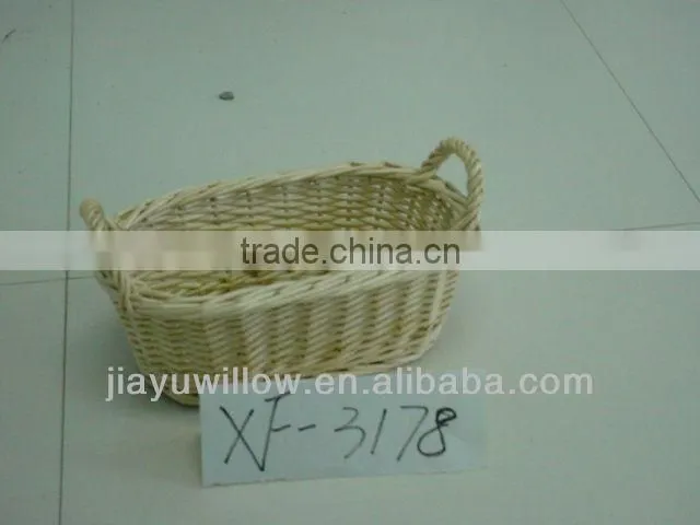 Two handles large wicker/willow laundry storage basket