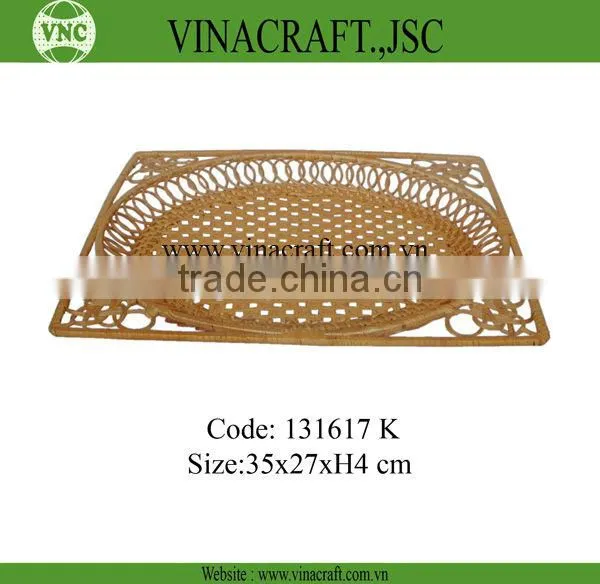 Fruit willow baskets with handle in pink corlor for gift