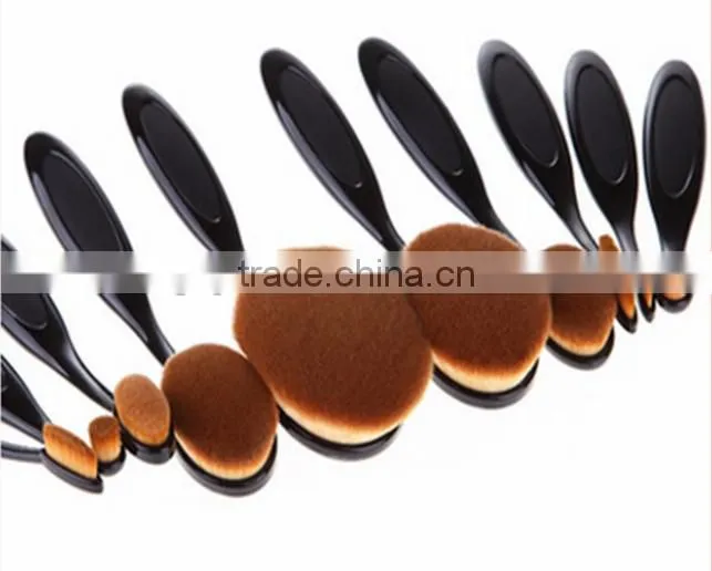 fashionable 10pcs makeup brush toothbrush foundation brush cosmetic tool 2016