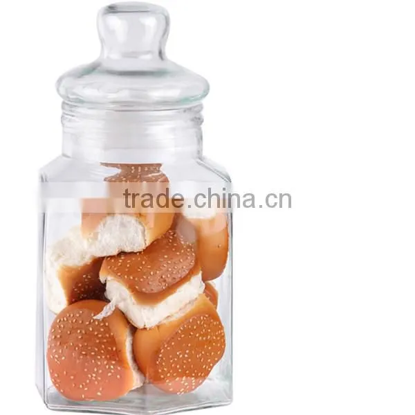 hexangular glass beverage dispenser with stainess steel tap