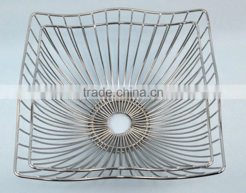 Chrome fruit Bowl,Kitchen Knife-fork Look Fruits & Snacks Organizer