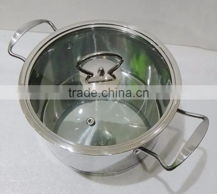 High quality stainless steel stock pot with mirror polish