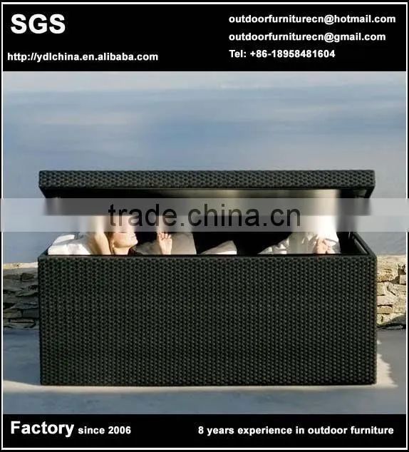 outdoor PE rattan seat cushion storage case