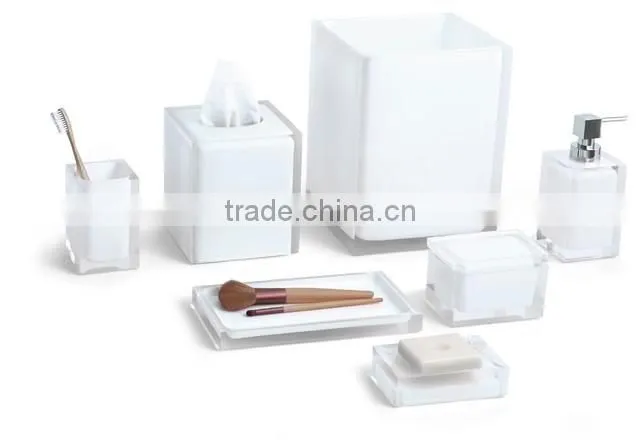 New fashion gray resin sandstone imitation marble Bath Accessories set