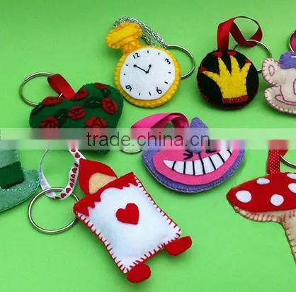 alibaba express hot sale high quality durable new products fabric eco friendly felt keyring made in china