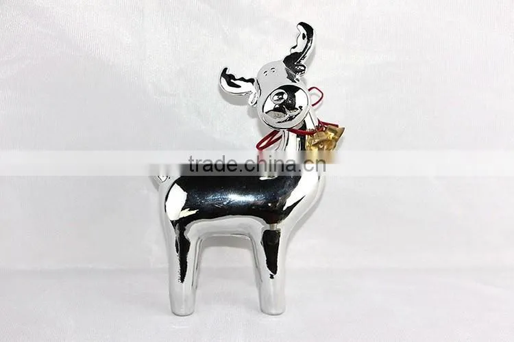 BSCI Certificate Factory X'mas decoration ceramic snowman, snowman candle lantern