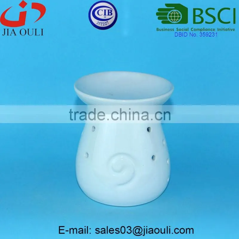 7.8cm Cheap small glazed Ceramic Essential oil burner different colors