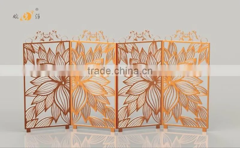 Continental restaurant decoration hollow with pulley metal screen