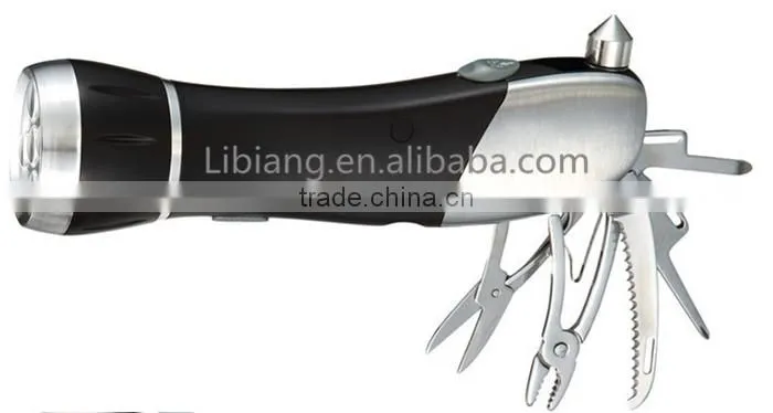 high quality multi-function flashlight with knife
