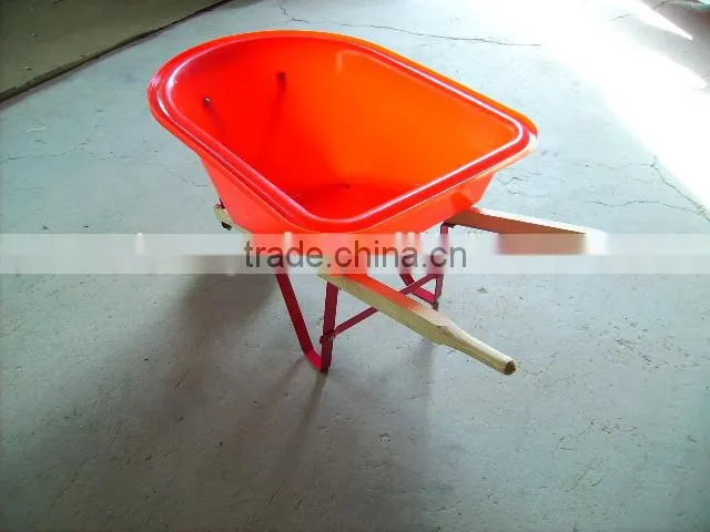 Plastic Kids Wheel Barrow with wooden handles (WH0201)