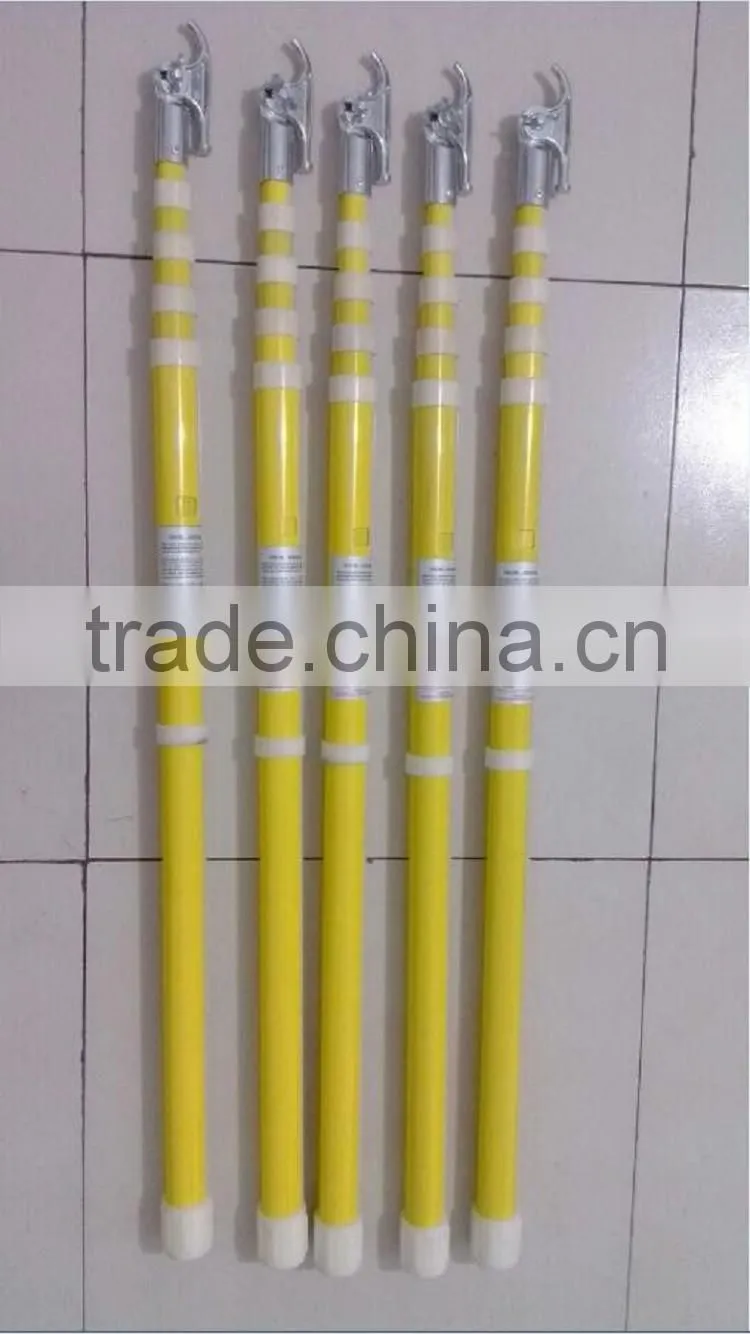 8-12M Telescopic Hot Stick/ Fiberglass High Voltage Operating Rod Stick MADE IN CHINA