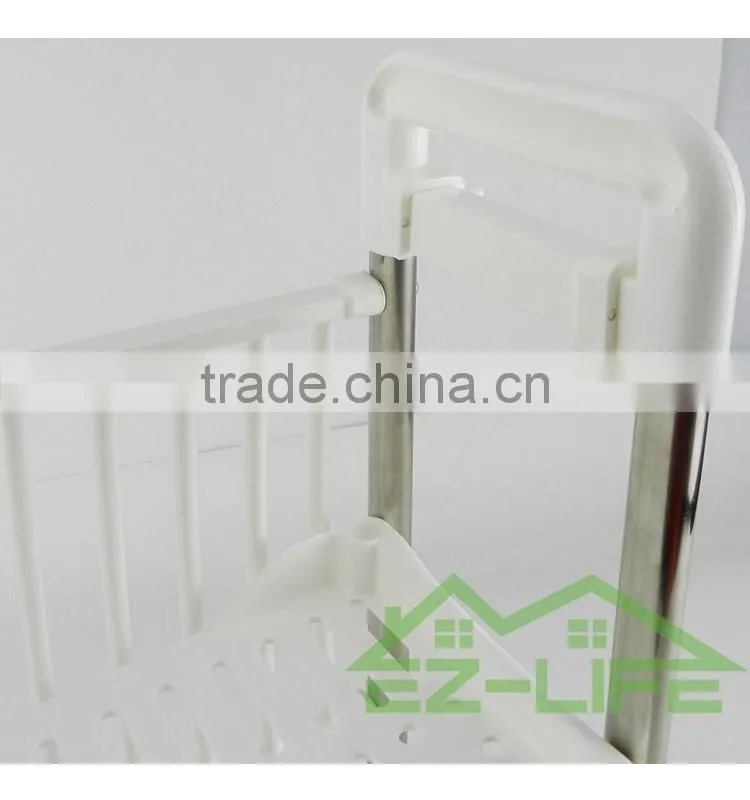 2017 Best Selling 2 Tiers Chrome Plated Kitchen Accessory Dish Rack/ Dish Drainer/Plate Rack