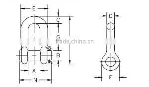 G215 Round Pin Chain Shackle