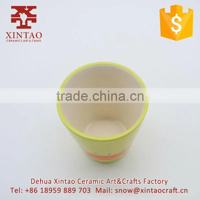 High quality hand painted colorful pattern ceramic coffee mug with handle