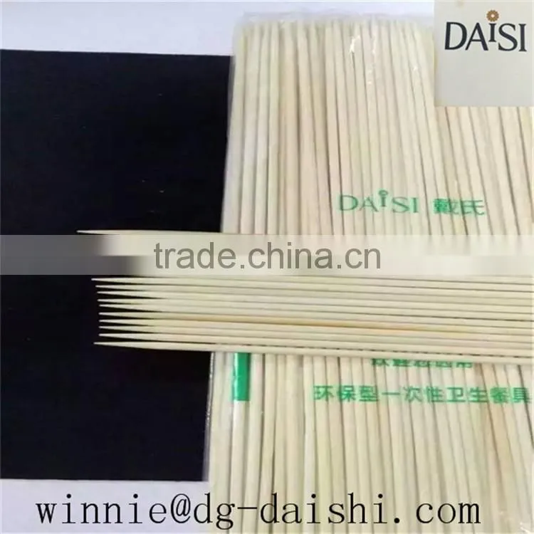 China Factory hot sale disposable Barbecue tools round sticks BBQ natural bamboo skewers