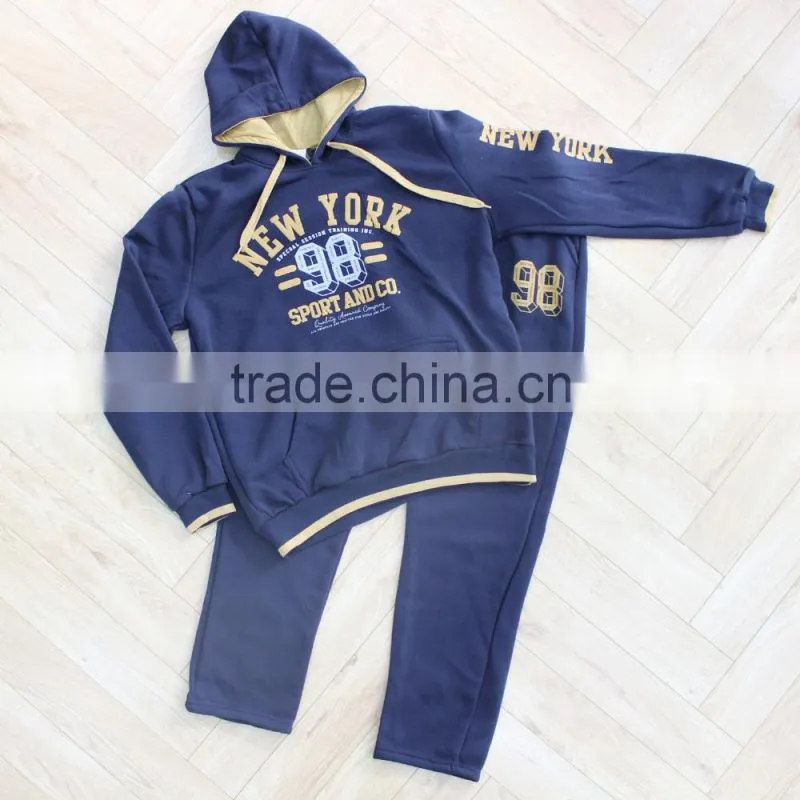 Apparel stock cheap embroidery Men Tracksuit