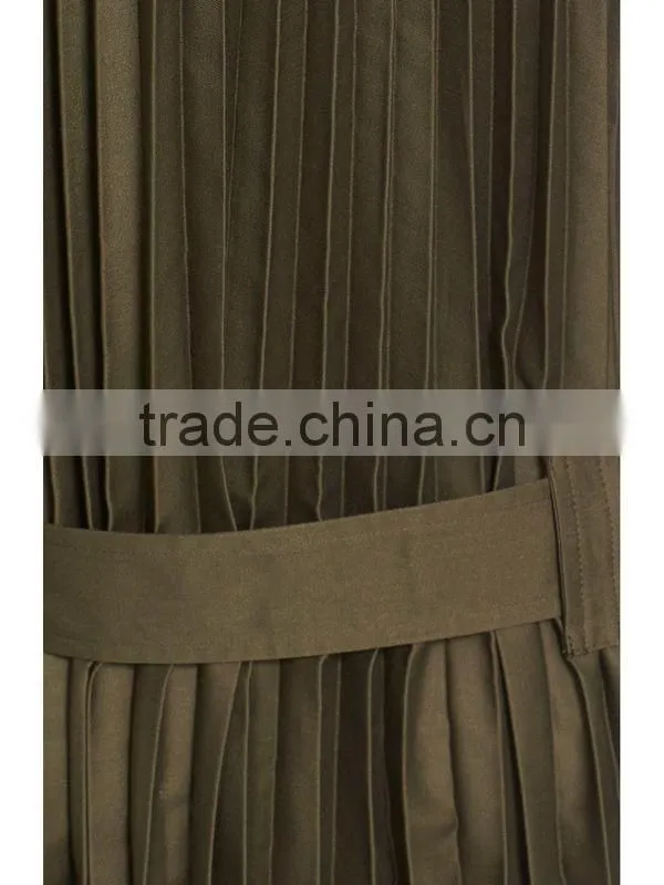 Women pleated overcoat/overwear,women slim skirted dress,