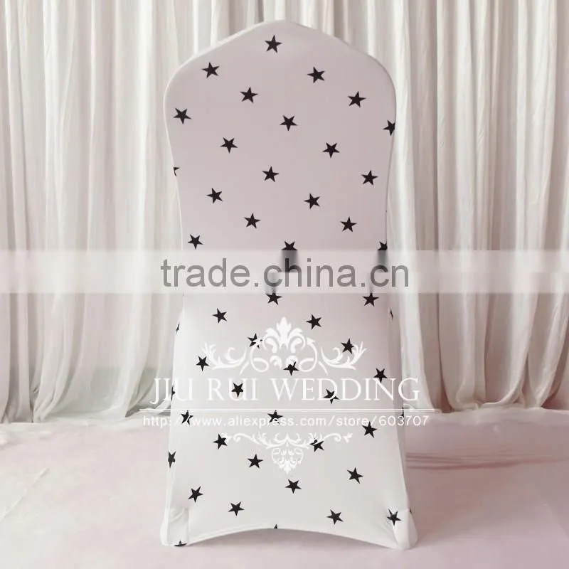 Star Printed 210 GSM Spandex Lycra Chair Cover Banquet Chair Cover