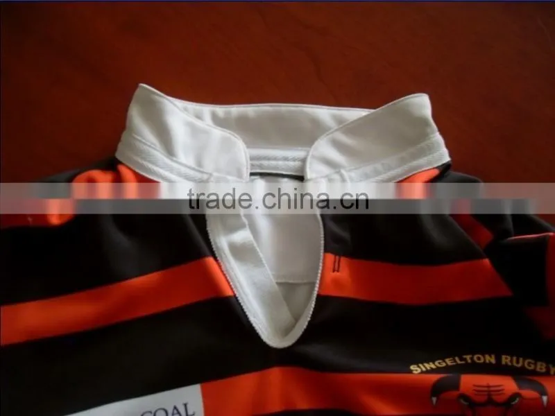 Hongen sports rugby gear with 100% polyester/rugby shirts for your teamwear