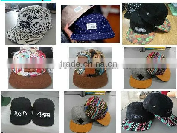 OEM Custom Wholesale 5 Panel Hat/Cap Print Pattern 5 Panel Adjustable Hat/Cap Fashion Design