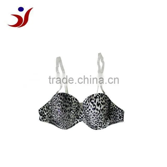 Hot Sale Invisible Strapless Backless Evening Dress Diamond Print Bra