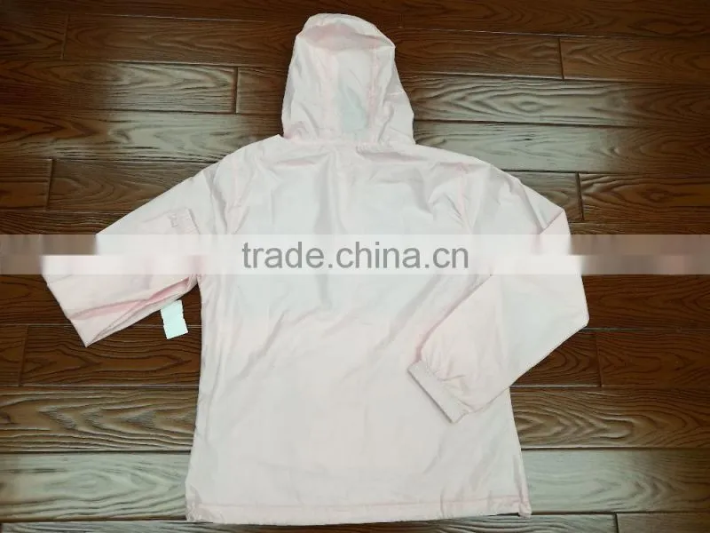 2017 wholesale hot selling Poly Pongee mens womens rain jacket