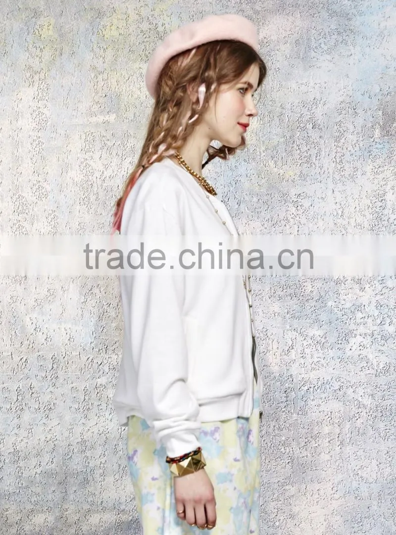 slim fit fancy printed custom white bomber baseball jacket for women